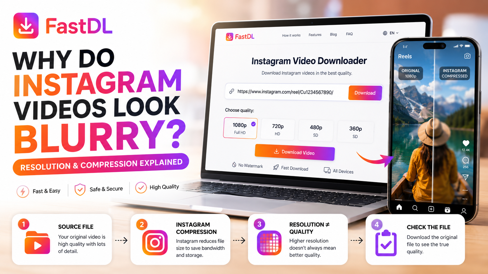 Why Do Downloaded Instagram Videos Look Blurry? Resolution and Compression Explained